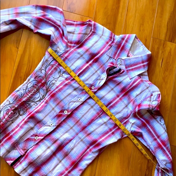 English laundry embroidered button down shirt sz M - Picture 11 of 14